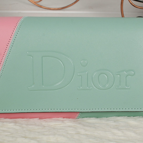 dior bi-fold wallet calfskin 119 lightblue&pink - Click Image to Close
